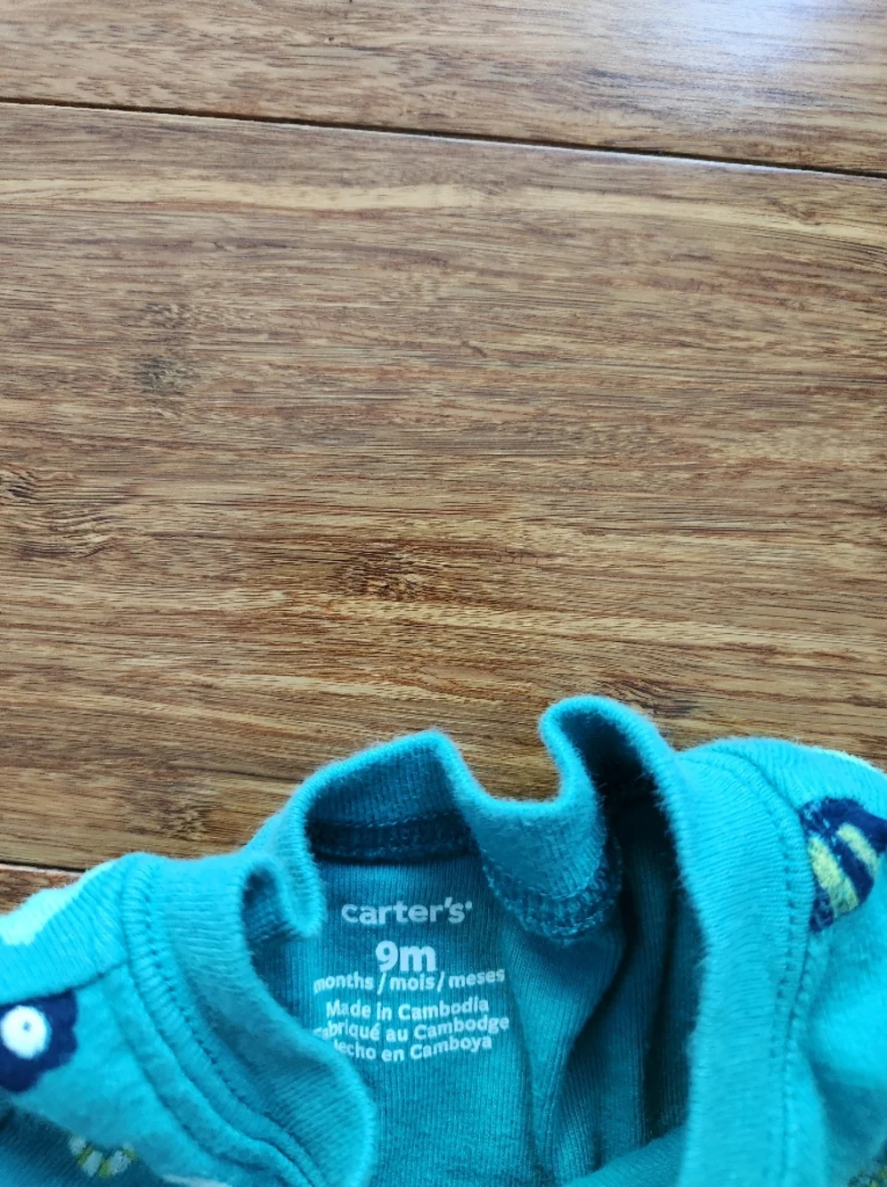 3 Carter's Baby Boy Chameleon Short Sleeve One-Piece Bodysuit Shirt, 9 Months